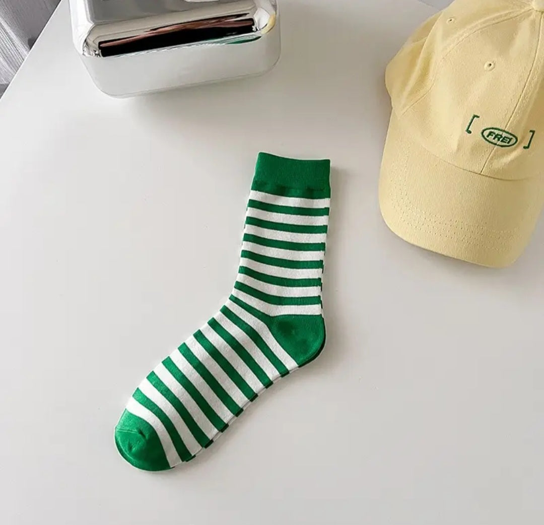 Socks - Striped Varsity Crew