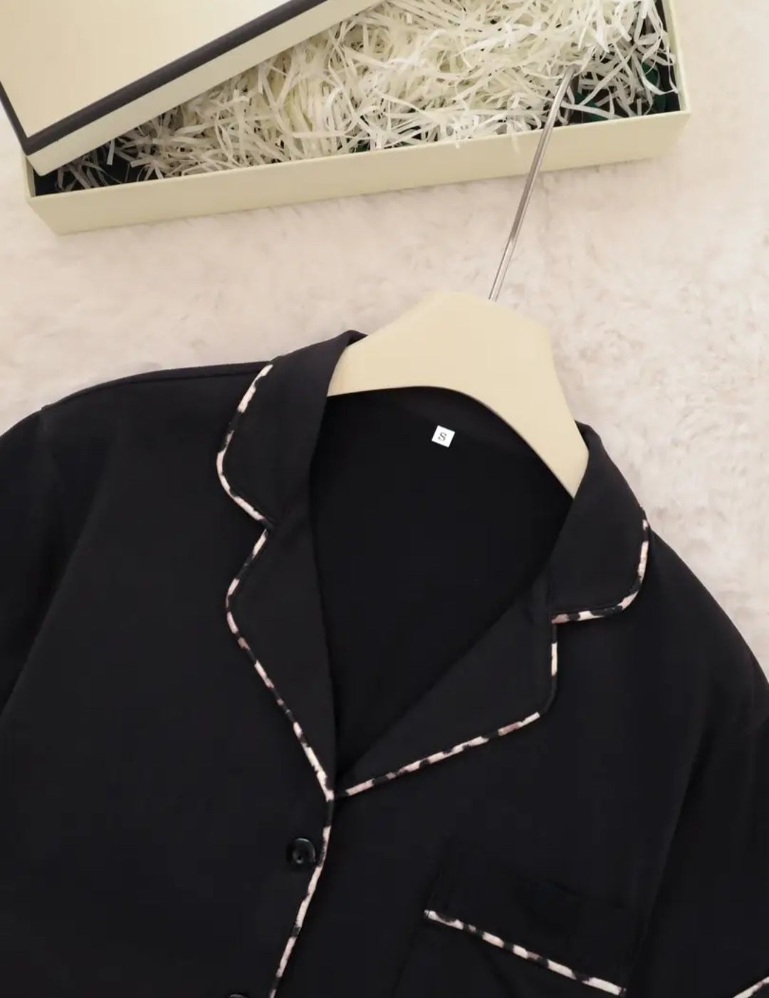 Pajamas - Black Animal Print Set