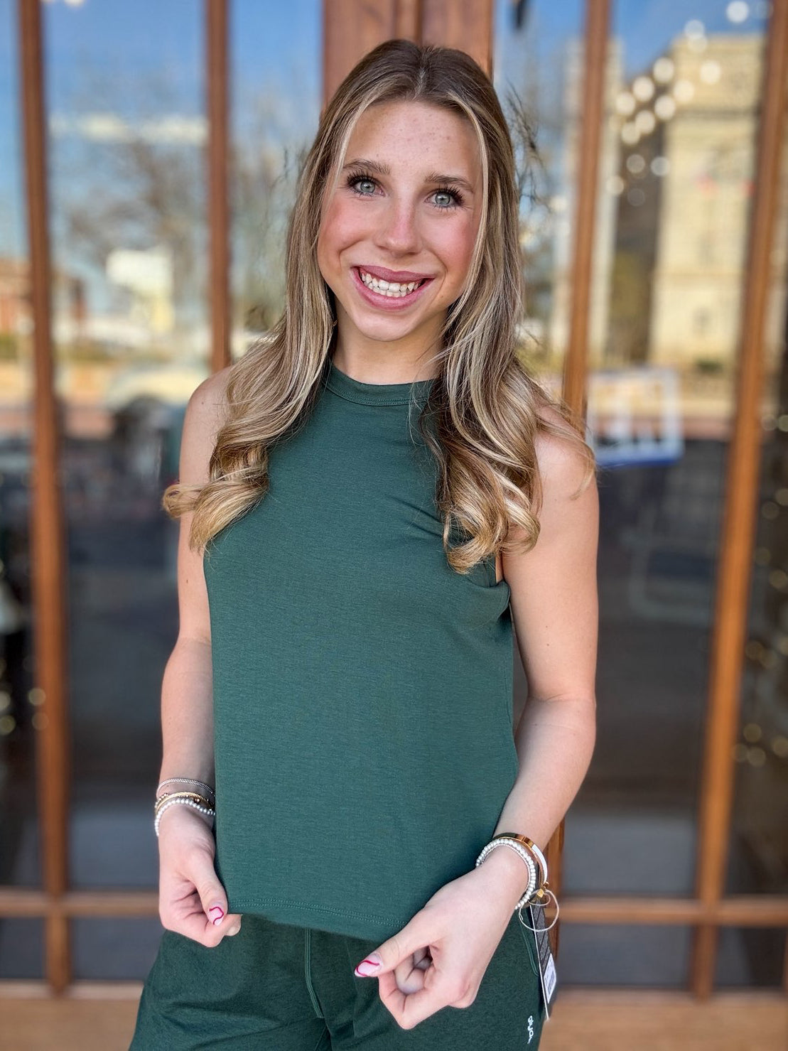 Minimalist Muscle Forest Tank Top