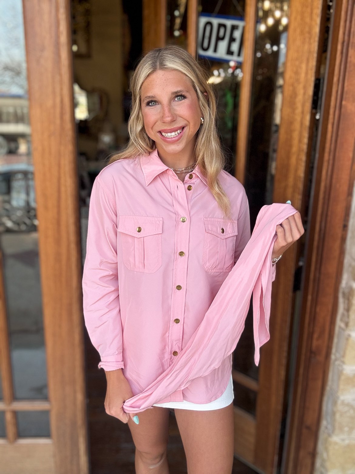 Blouse - Pale Pink 2 Way
