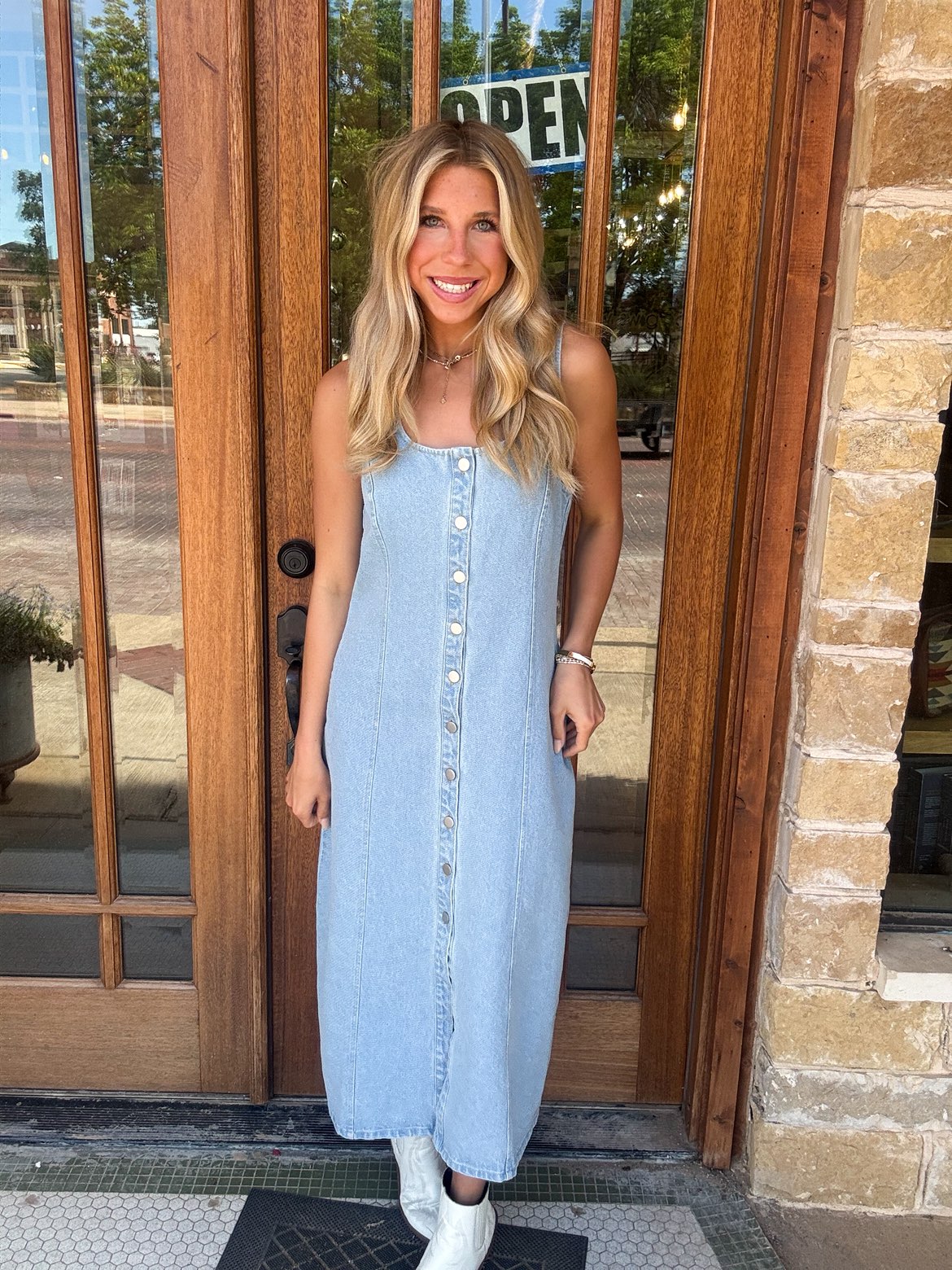 Dress - Denim Sleeveless Button Down