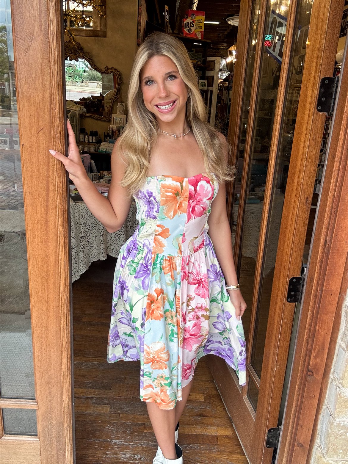 Dress - Midi Bloom Garden Smocked