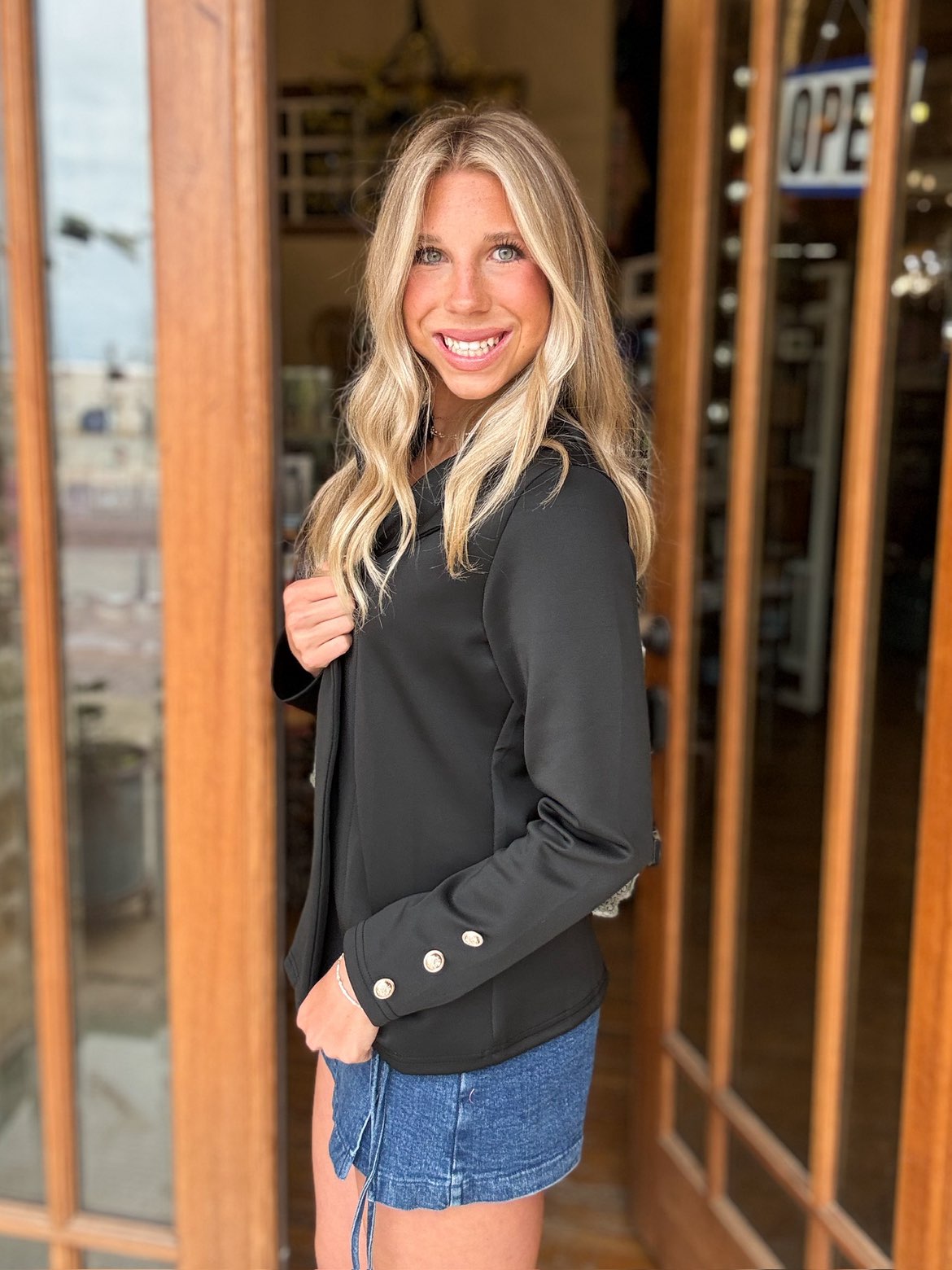 Blazer - Solid Black Lapel