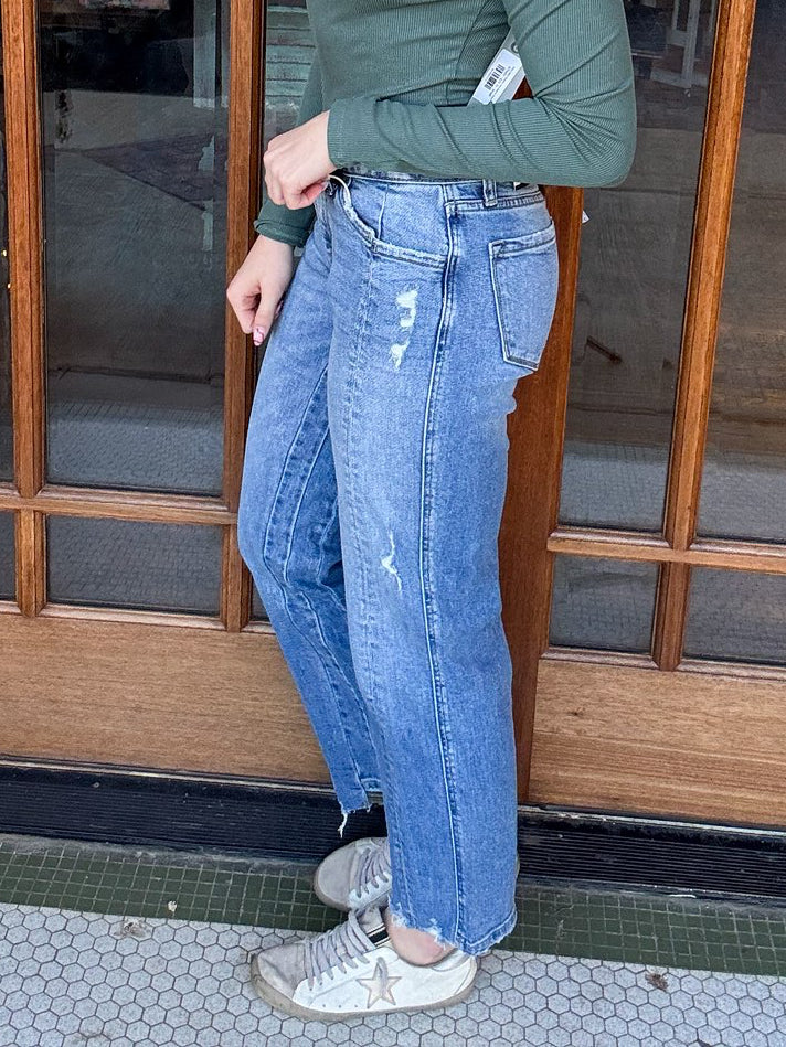 KanCan Mid Rise Straight Jeans