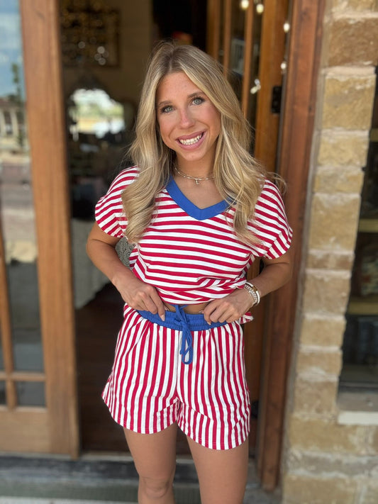 Set - Red Stripe Flag Day