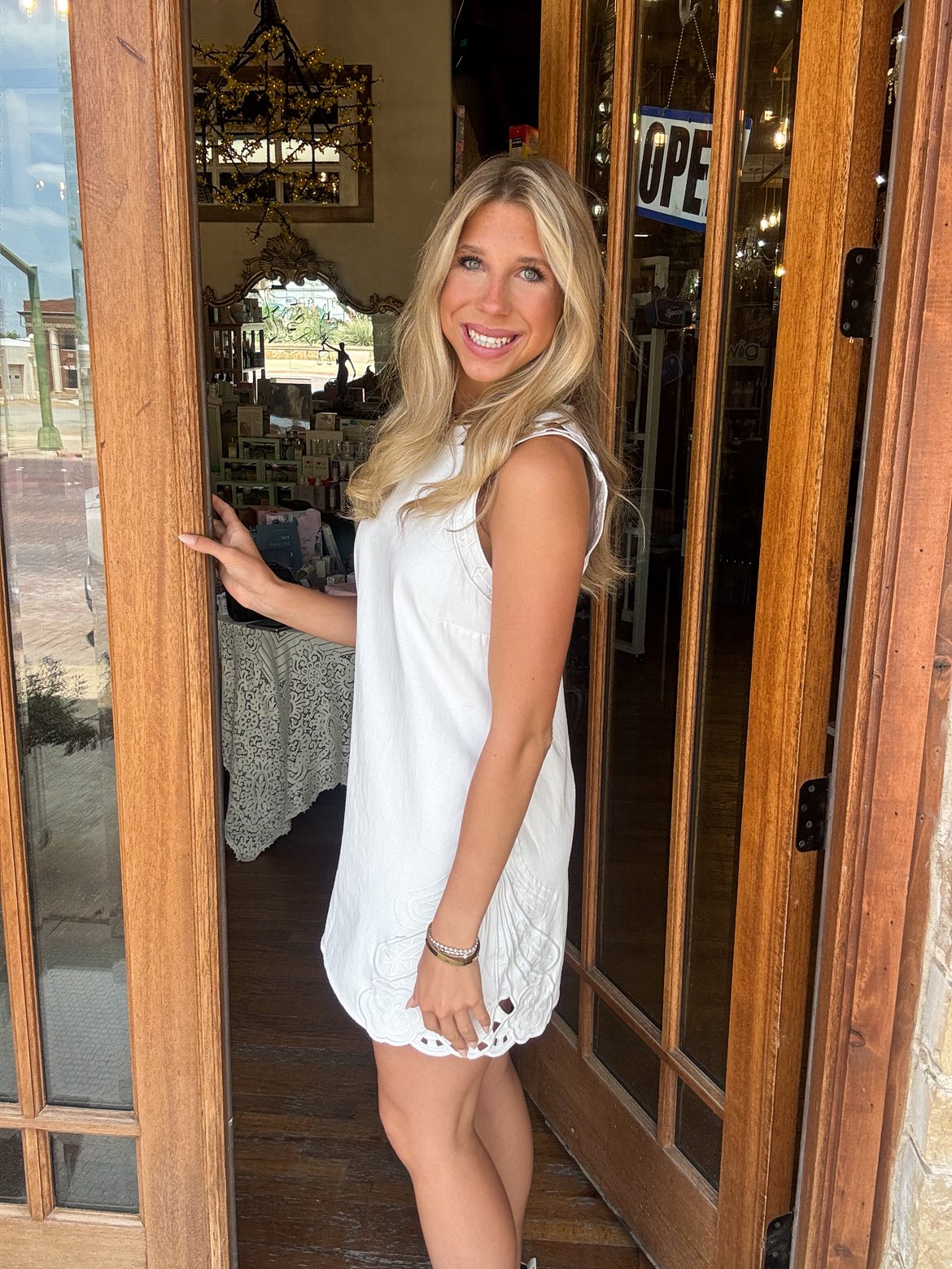 Dress - Embroidered White Shift