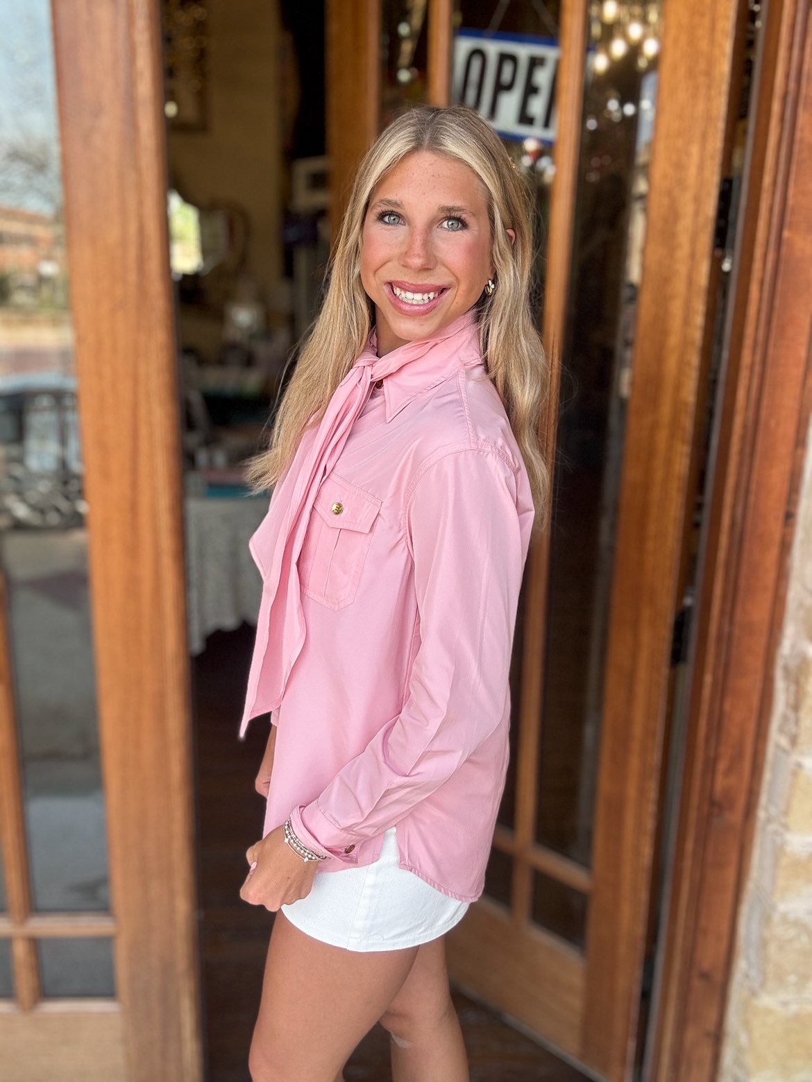 Blouse - Pale Pink 2 Way