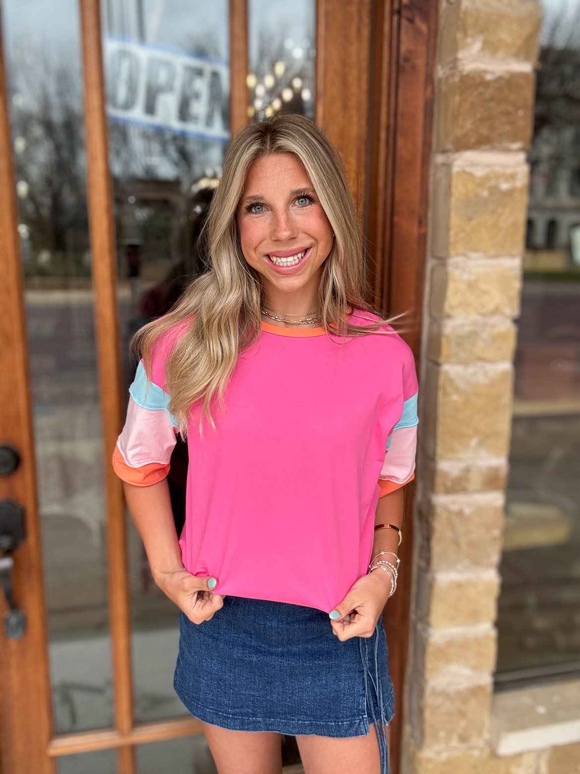 Casual Color Block Tee