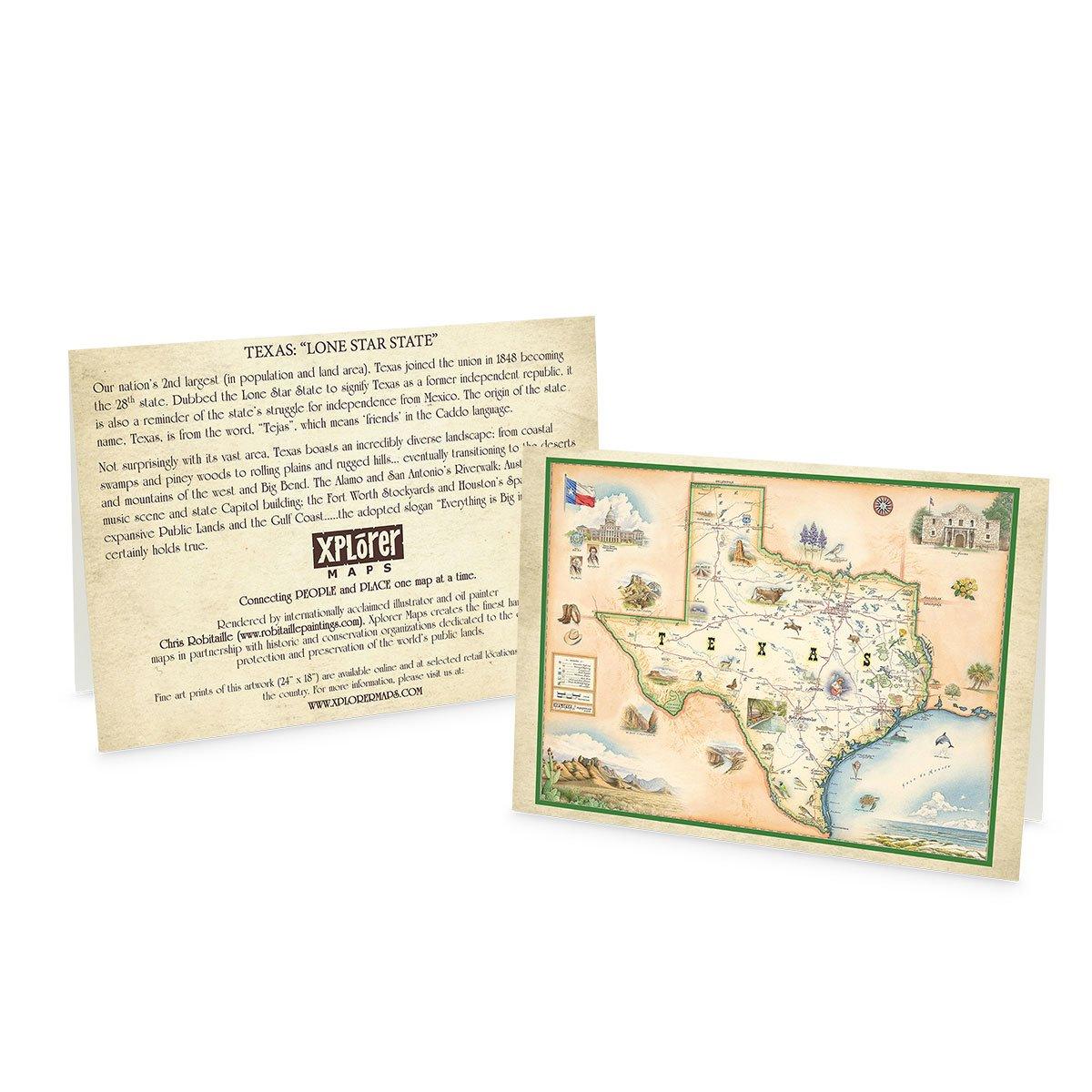 Stationery | Texas State Map Notecard