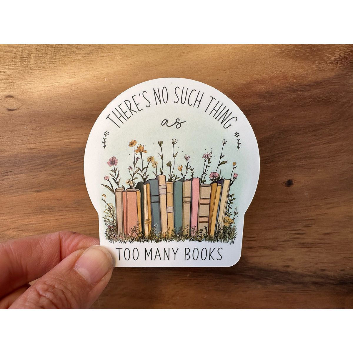 Too Many Books Sticker