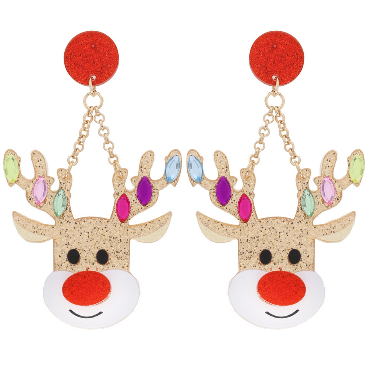Holiday | Earrings - Rudolph with Rhinestone