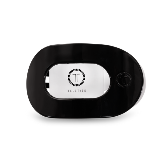 Teleties | Round Flat Medium Jet Black Hair Clip
