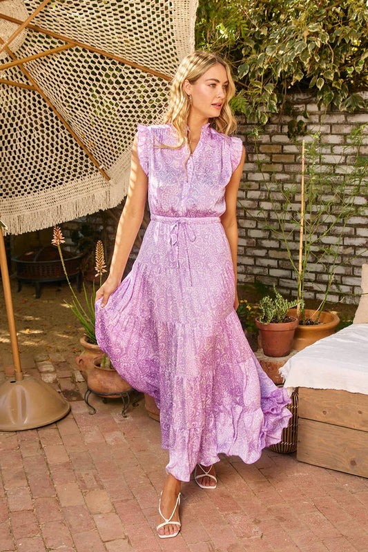 Dresses | Maxi Dress Lavender Paisley Print