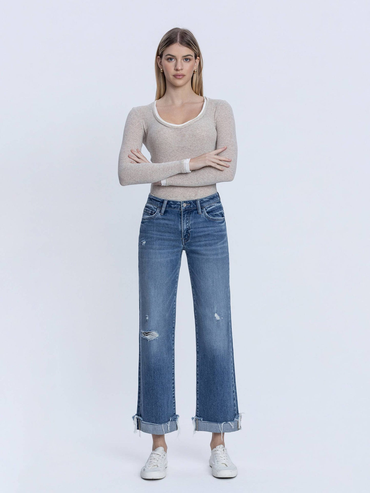 Jeans - Vervet Mid Rise Dark Wash
