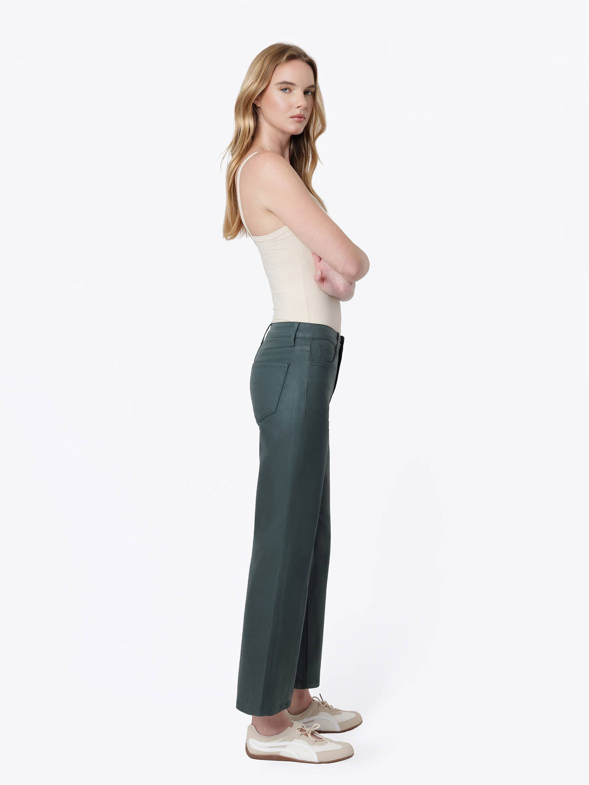 Jeans - Vervet High Rise Dark Green