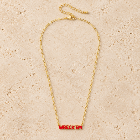 Necklace - Texas Tech Red Raiders Puffy Nameplate