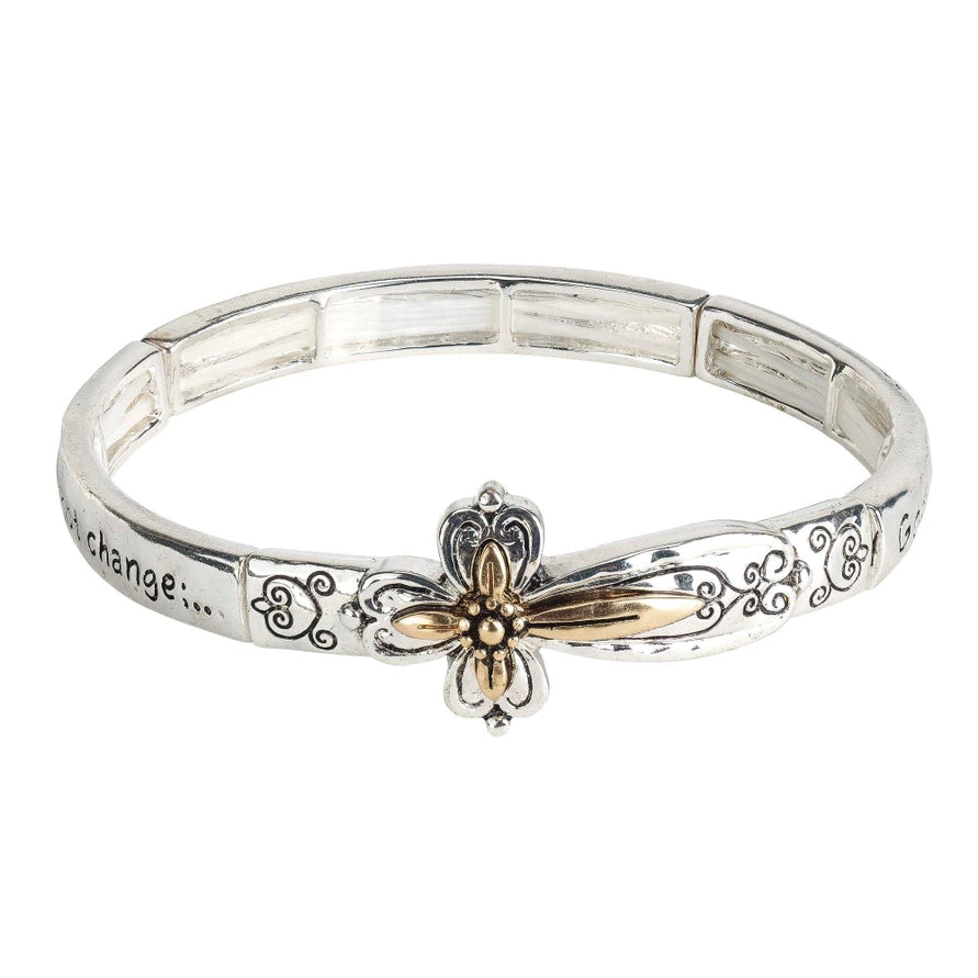 Bracelet - Serenity Prayer Sideways Cross