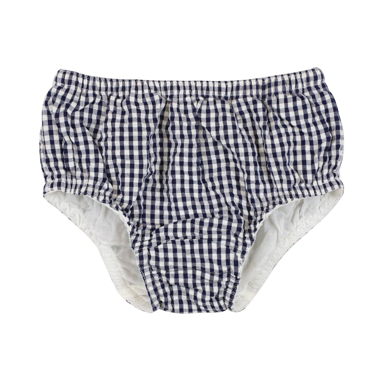 Navy Gingham Seersucker Set