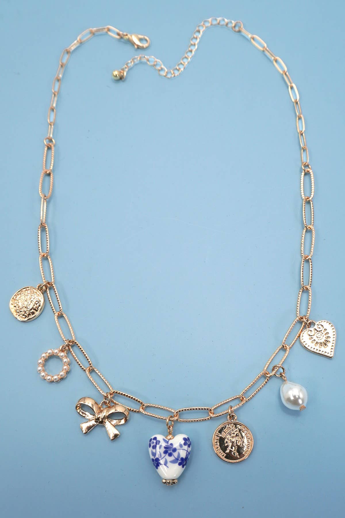Ceramic Porcelain Charm Link Necklace