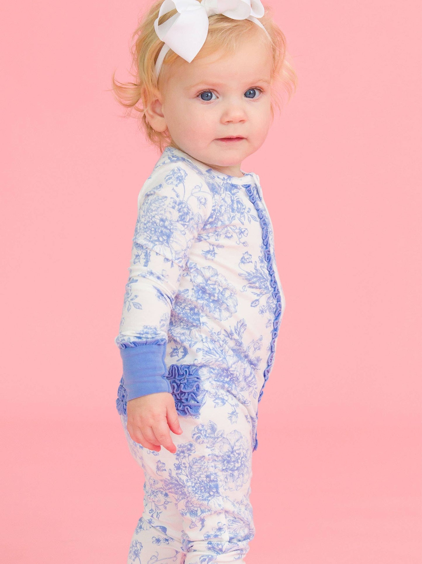Onsie - SoftSnooze™ Baby Girls Bamboo Periwinkle