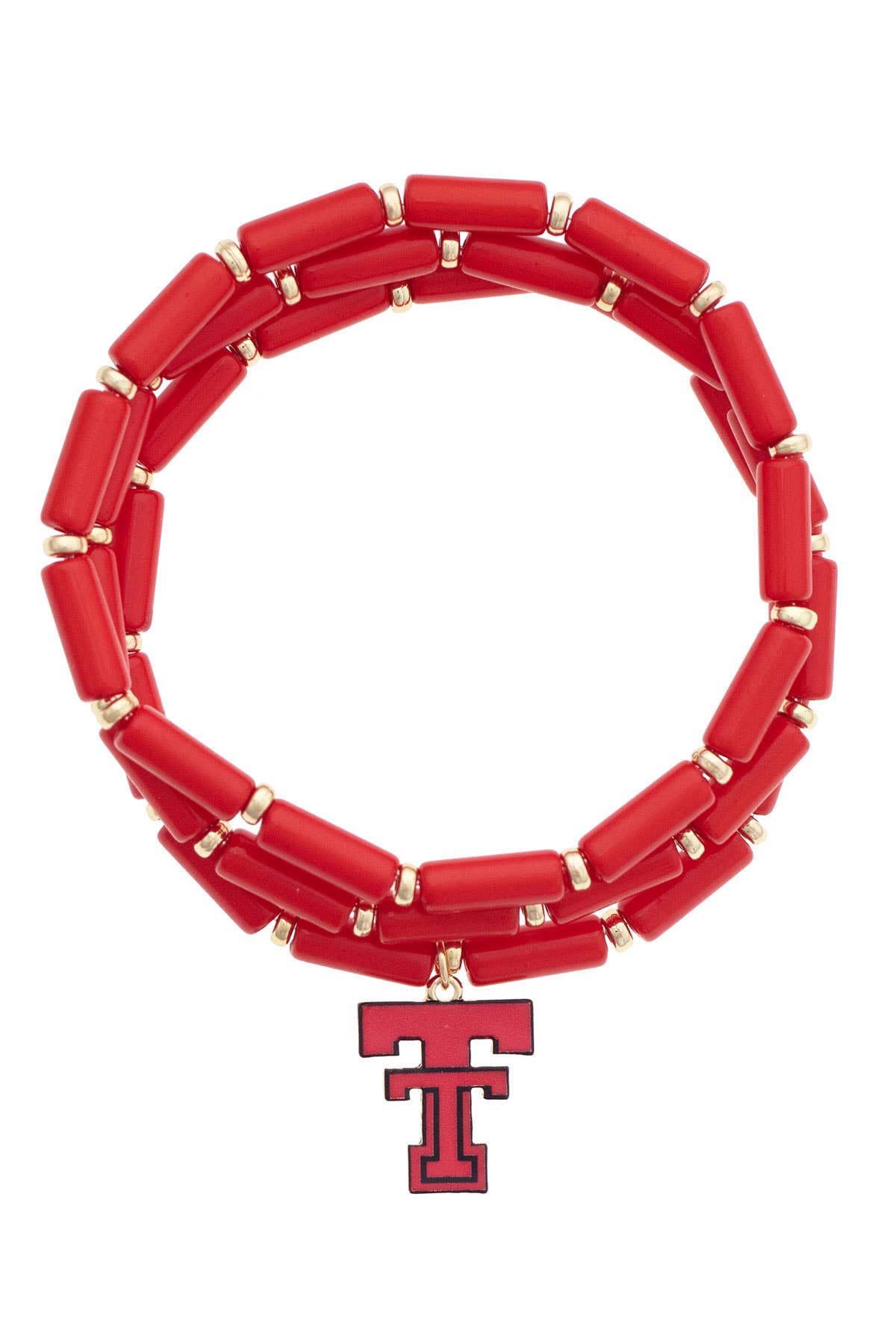 Bracelet - Texas Tech Red Raiders Logo Beaded Set of 3