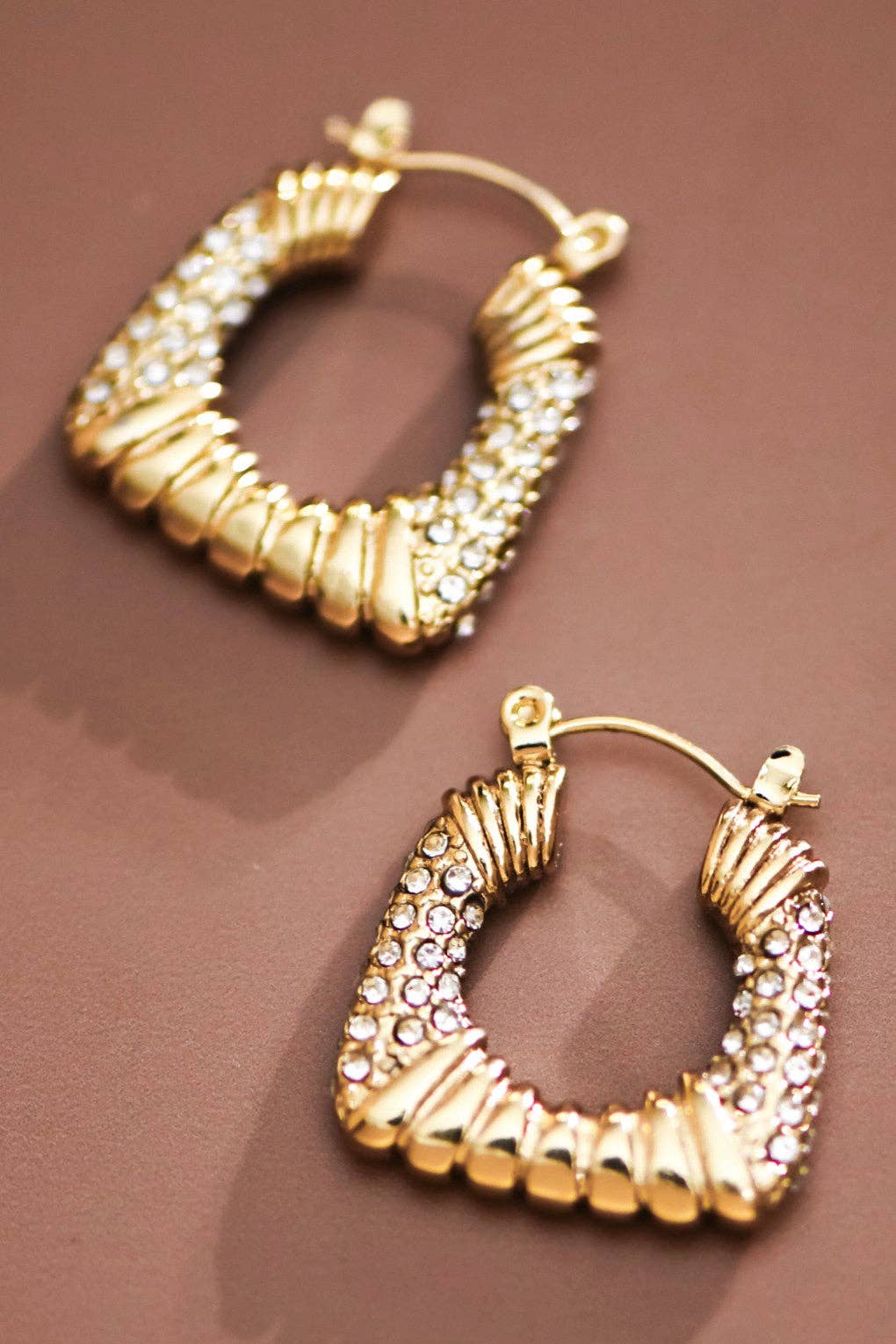 Earrings - 18K Gold Plated Waterproof Stainless Steel Hoop
