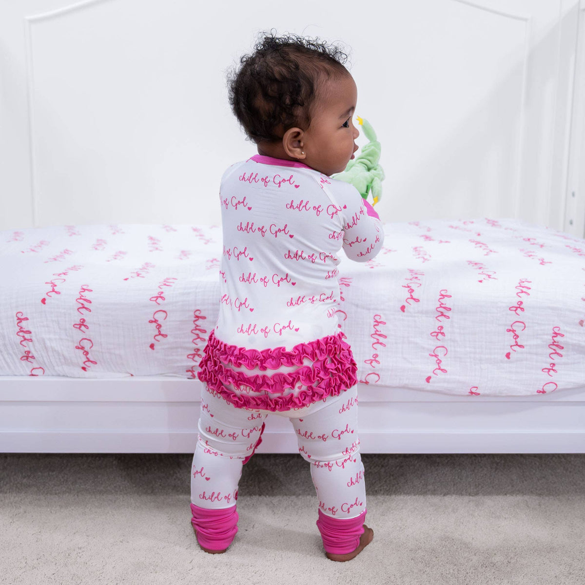 Onsie - Bamboo Baby Ruffle Pink Child of God