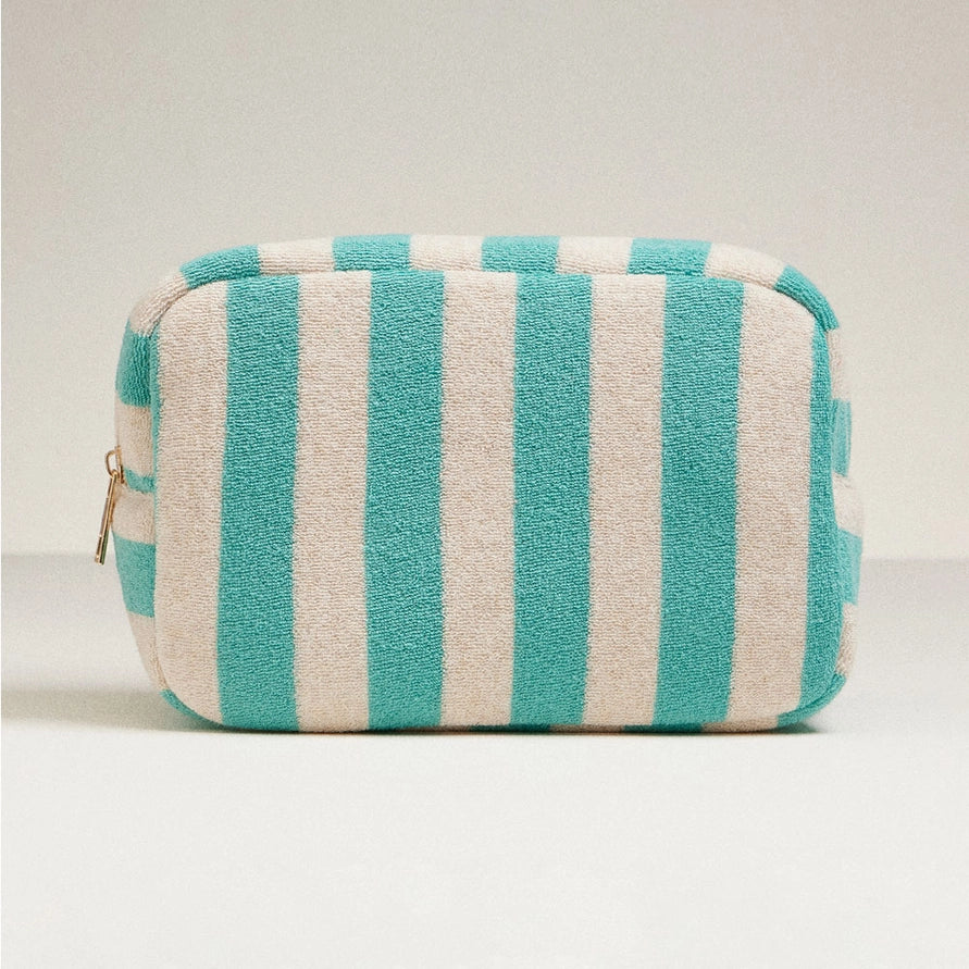 Toiletry Bag - Green Striped