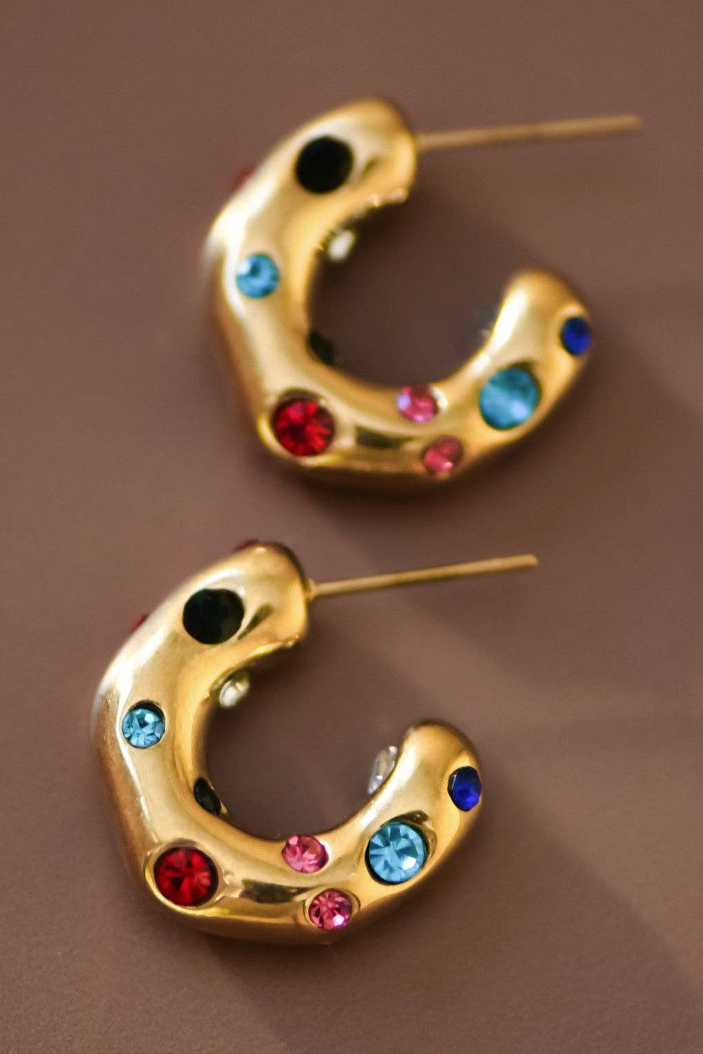 18K Gold Plated Rainbow Color Earrings