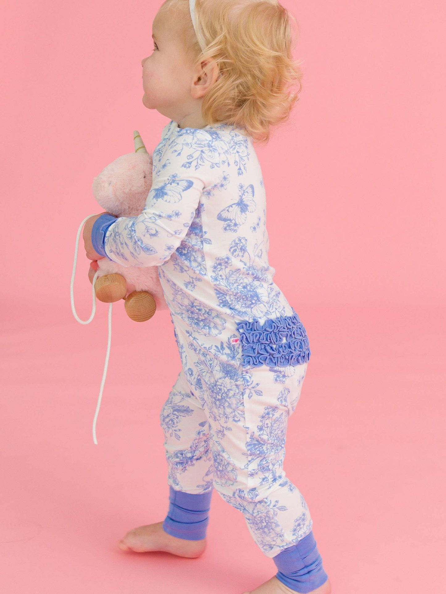 Onsie - SoftSnooze™ Baby Girls Bamboo Periwinkle