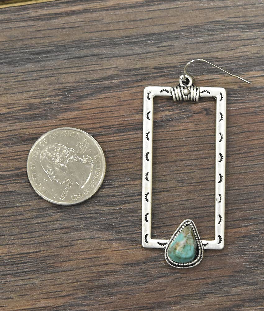 Earrings - Boho Concho Turquoise
