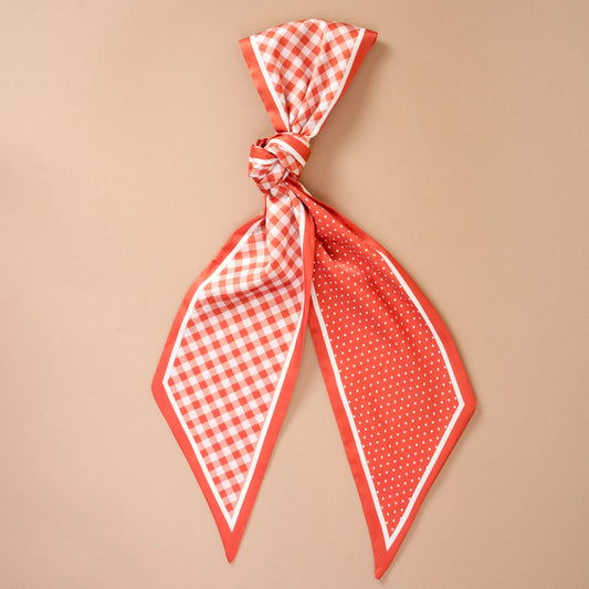 Scarf - Gingham Orange Tie