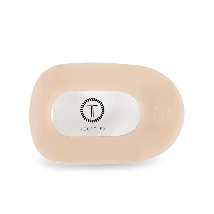 Teleties | Flat Round Medium Almond Beige Hair Clip