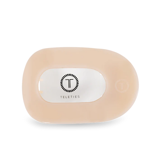 Teleties | Flat Round Medium Almond Beige Hair Clip