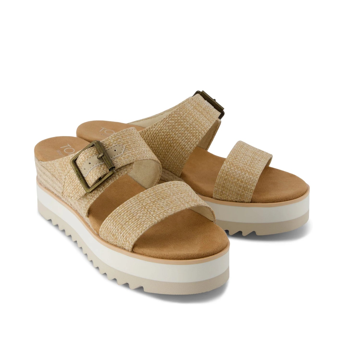 Sandals - Toms Almond Raffia Diana Mule