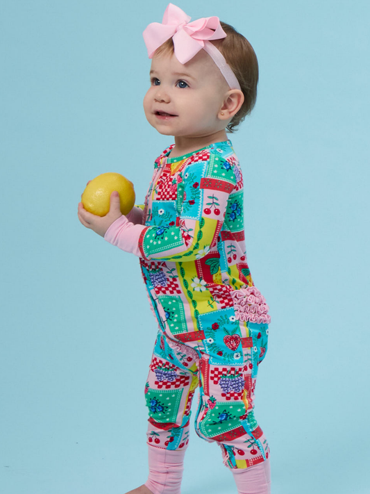 Baby Girls Picnic Party Footie Pajama