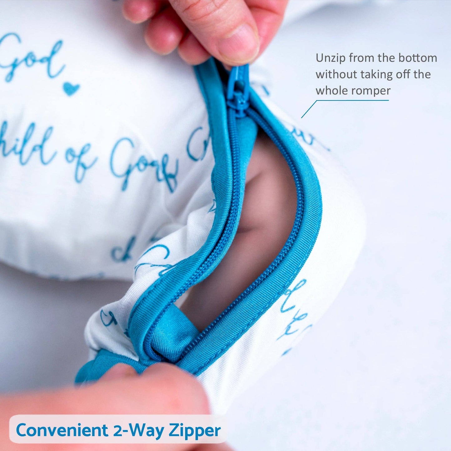 Onsie - Bamboo Baby Convertible Blue Child of God
