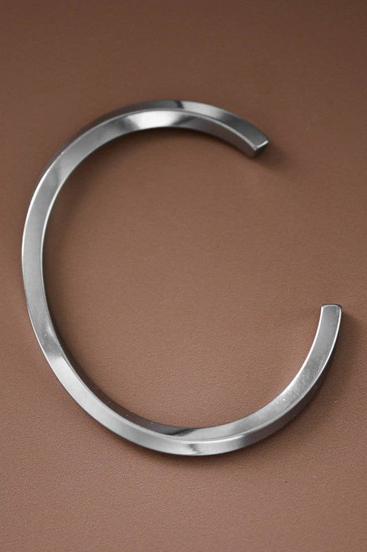 Cuff Bracelet - Silver Stainless Steel