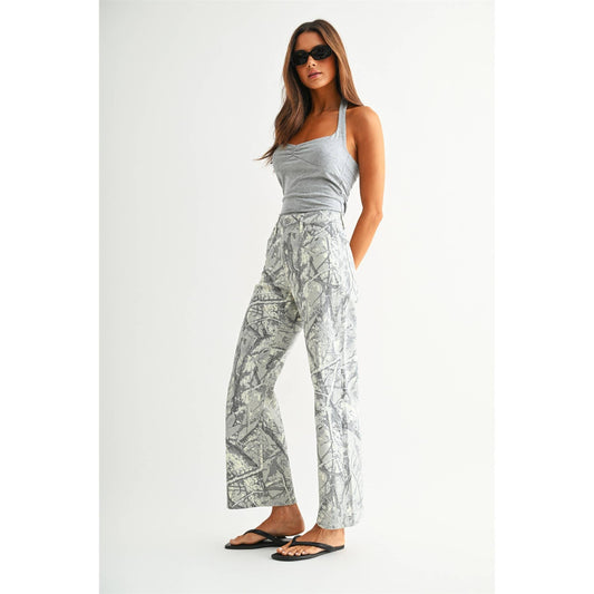 Jeans - Camo High Rise Wide Leg