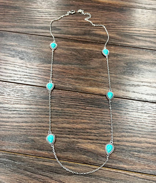 Necklace - Drop Turquoise