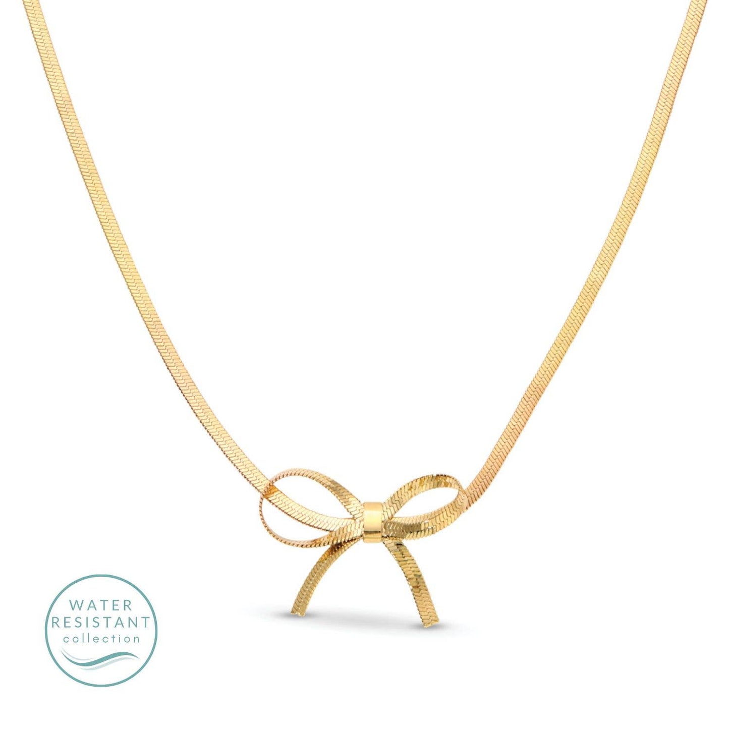 Jewelry | Necklace Bow "Put A Bow On It" Delicate, Water Resistant