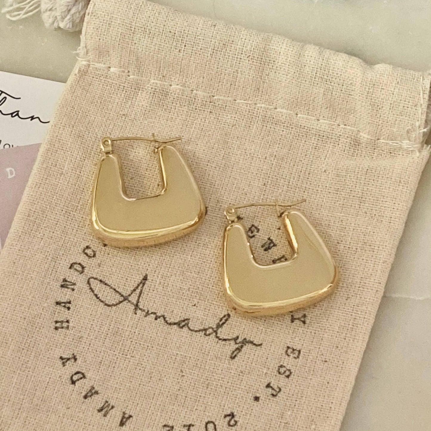 Earrings - Classy Gold Chunky Hoop