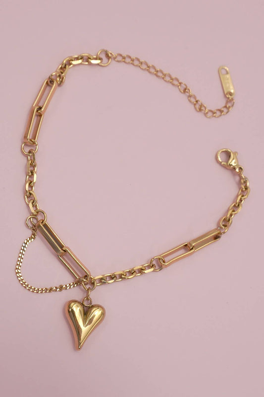18K Heart Bracelet