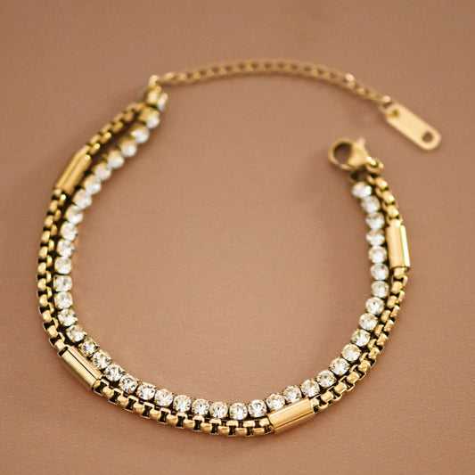 Bracelet - Gold Double Chain