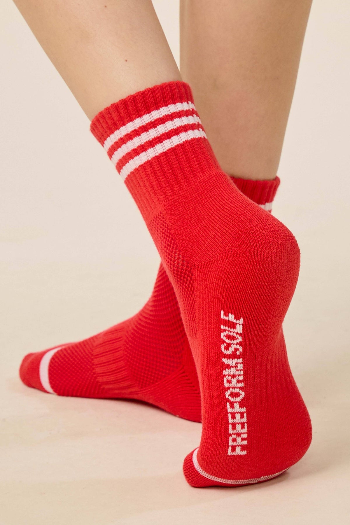 Socks - Red Triple Ring Crew