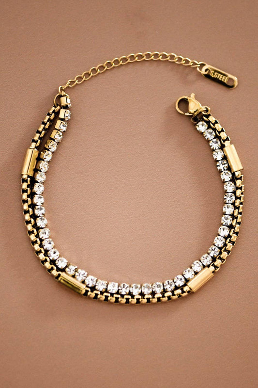 Bracelet - Gold Double Chain