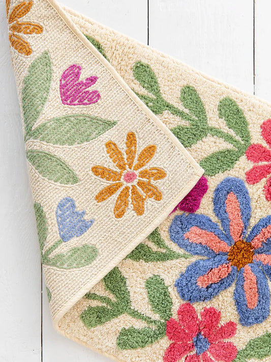 Bathmat - Creamy Floral Vines