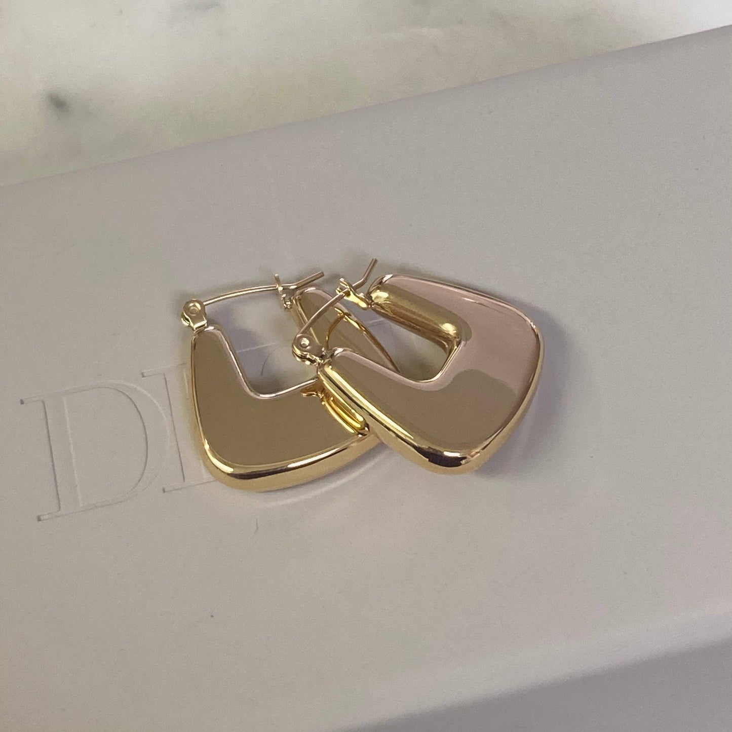 Earrings - Classy Gold Chunky Hoop