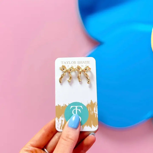 Earrings | Eliza Bow Studs Taylor Shaye