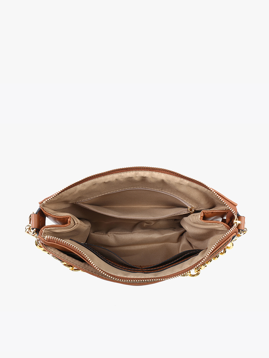 Gunmetal Britt Puffer Crossbody w/ Snaps